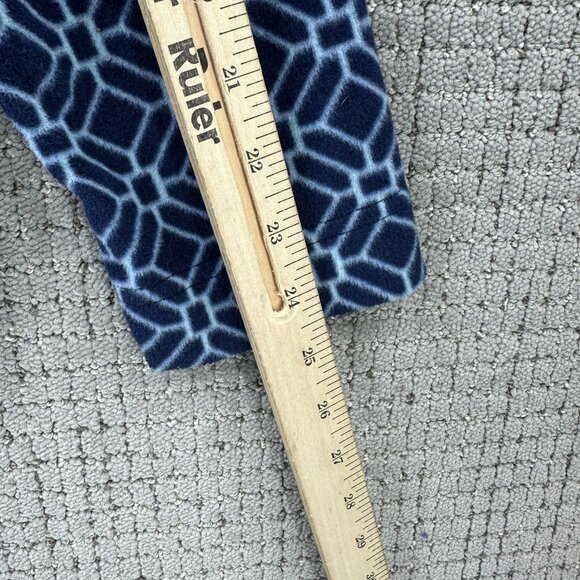 Croft & Barrow Jacket Womens Size Medium Blue Fleece Zip Up Geometric Pockets - Picture 6 of 9